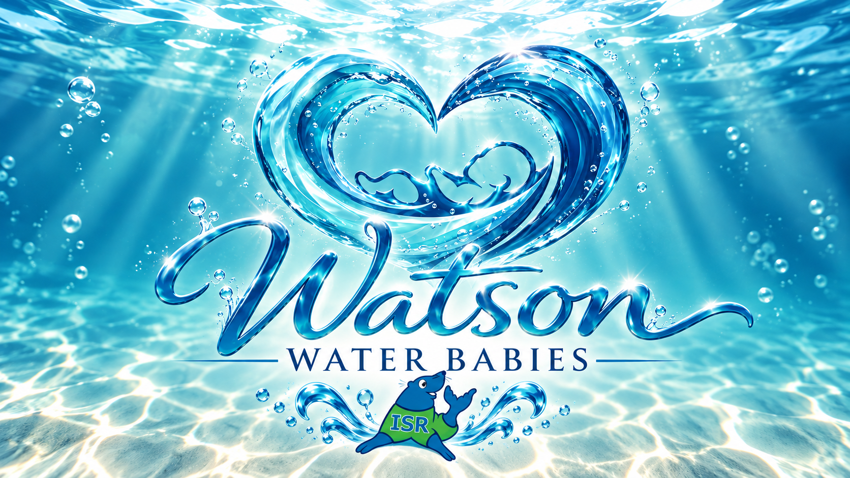 Watson Water Babies ISR underwater heart and logo